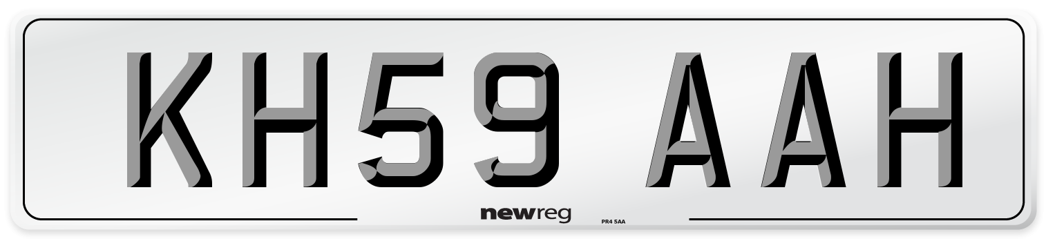 KH59 AAH Number Plate from New Reg